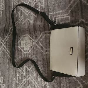 Aldo cream and black crossbody purse